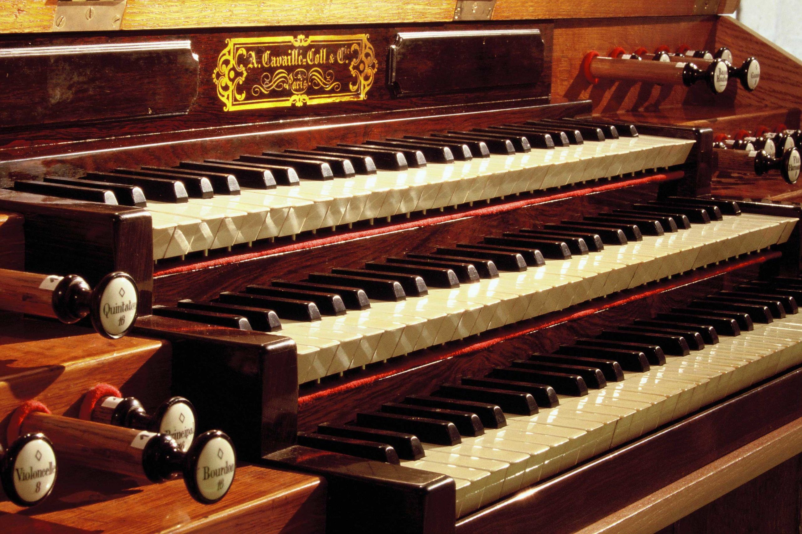 Le clavier de l'orgue Cavaillé-Coll