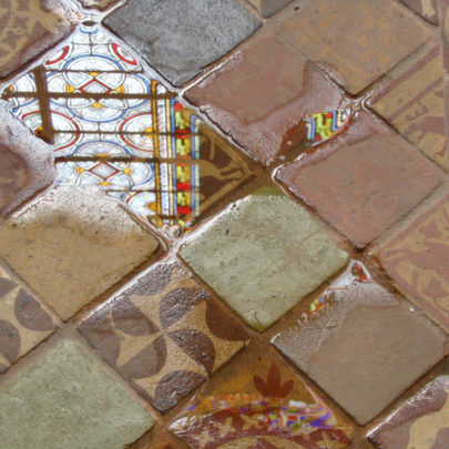 Carrelage du réfectoire des moines