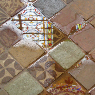 Carrelage du réfectoire des moines