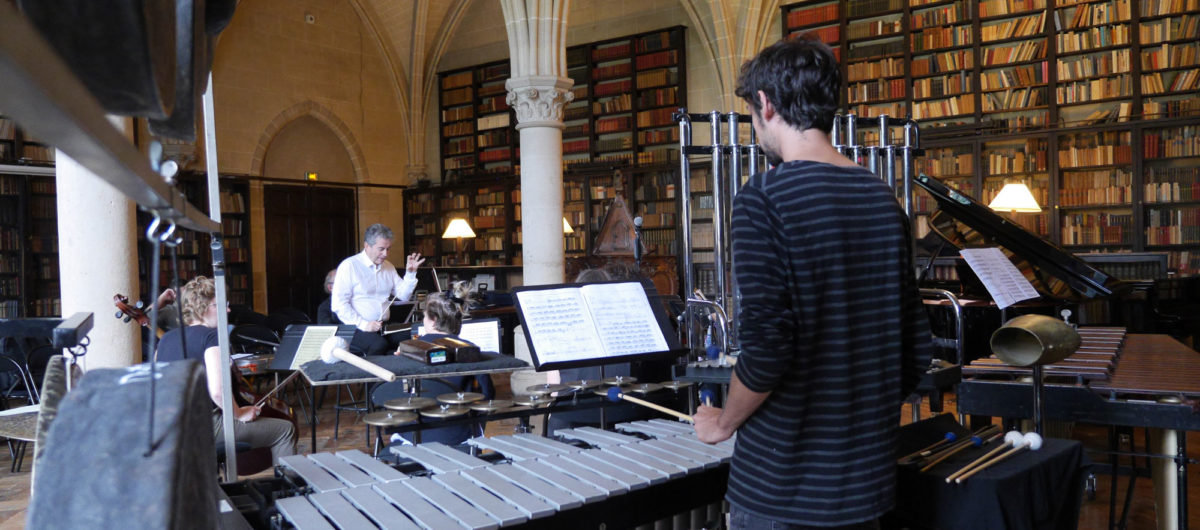 Voix Nouvelles Academy, rehearsal in the Henry & Isabel Goüin Library