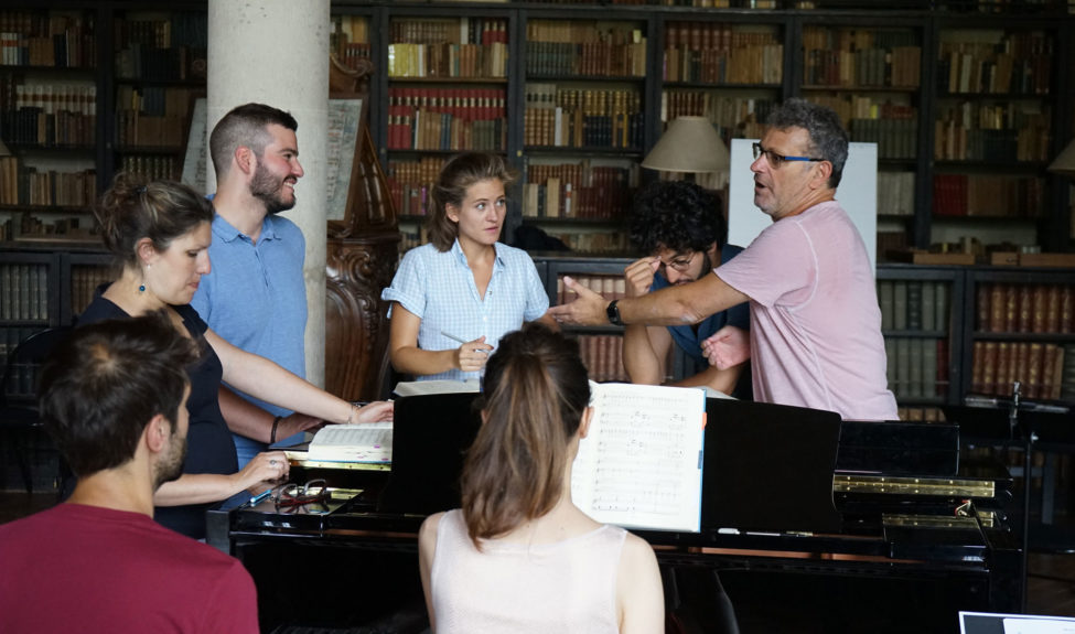 session de travail sur Don Giovanni, avec Moshe Leiser et Patrice Caurier