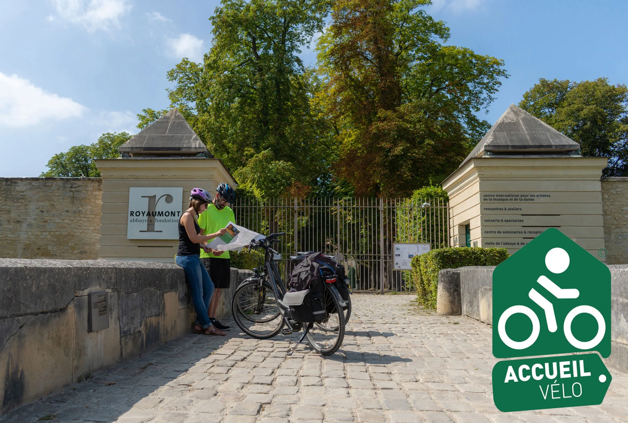 venir en v&eacute;lo &agrave; l'abbaye de royaumont