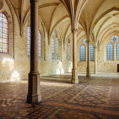 Le réfectoire des moines de l'abbaye de Royaumont