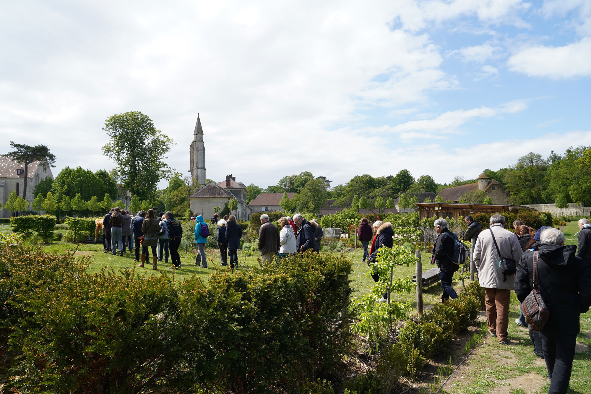visite des jardins à l'abbaye de royaumont