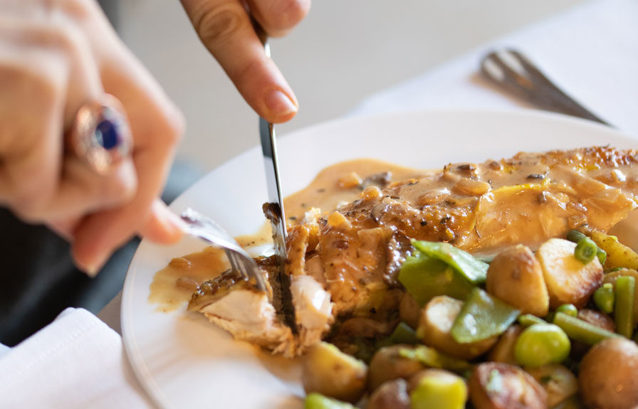 Plat chaud du brunch de Royaumont
