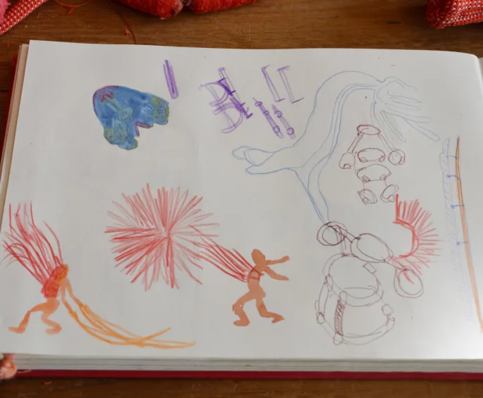 Dessin d'un projet de danse participative de Caroline Grosjean