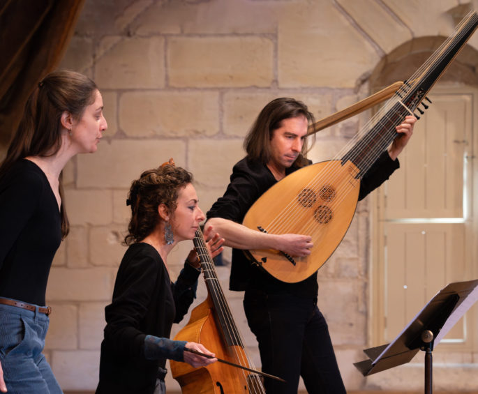 Musiciens lors d'un spectacle jeune public à Royaumont