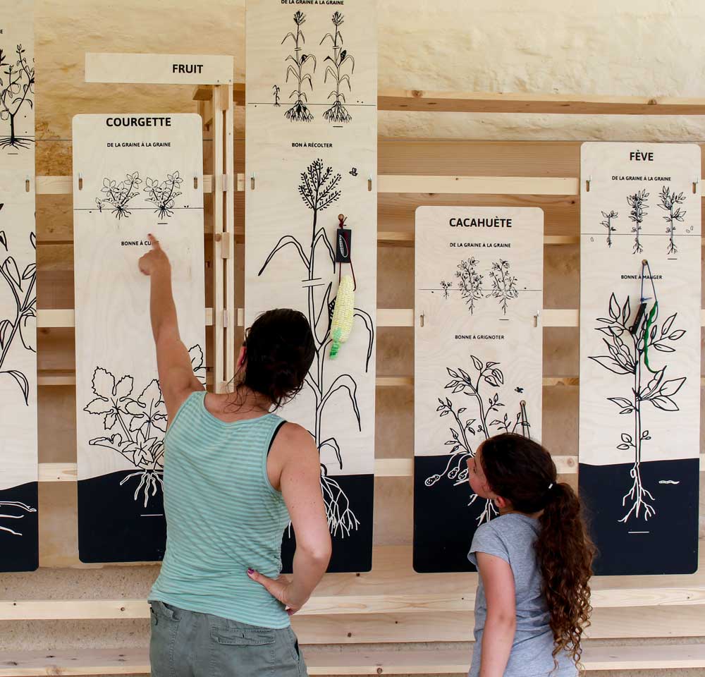 atelier chasse aux légumes en juin à l'abbaye de royaumont dans le val d'oise