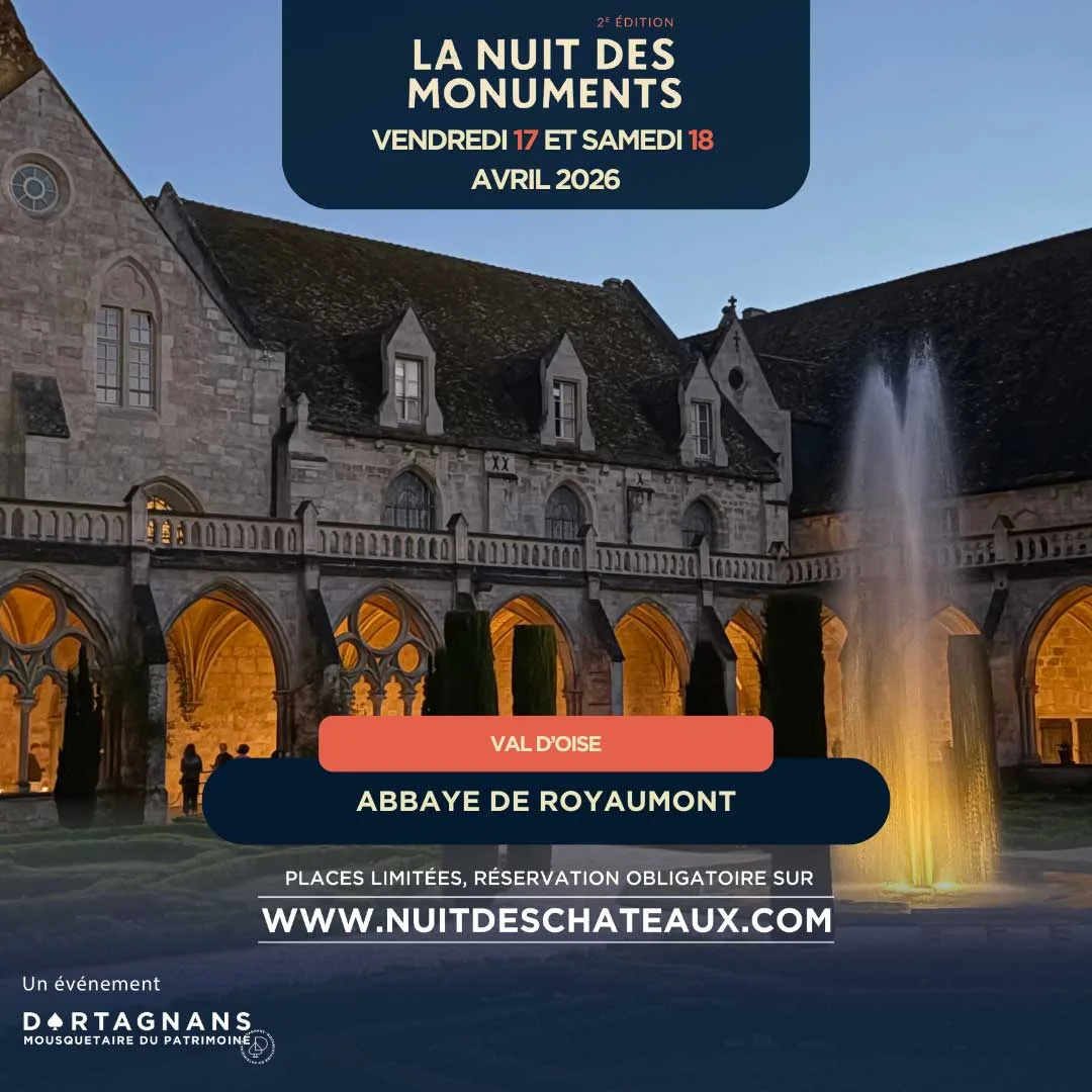Nuit des monuments à l'abbaye de royaumont, proche de Luzarche dans le Val d'Oise