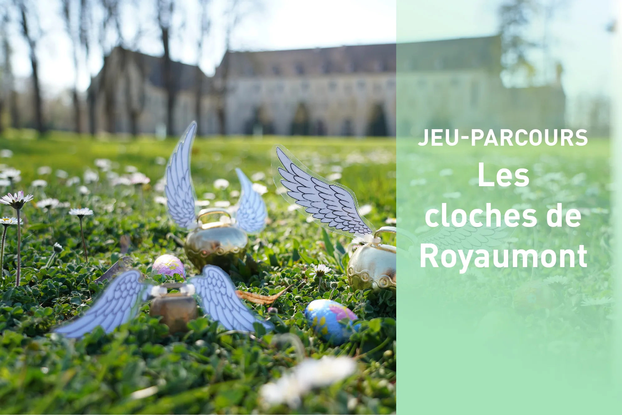 visite de l'abbaye de royaumont pour les enfants, &agrave; paques