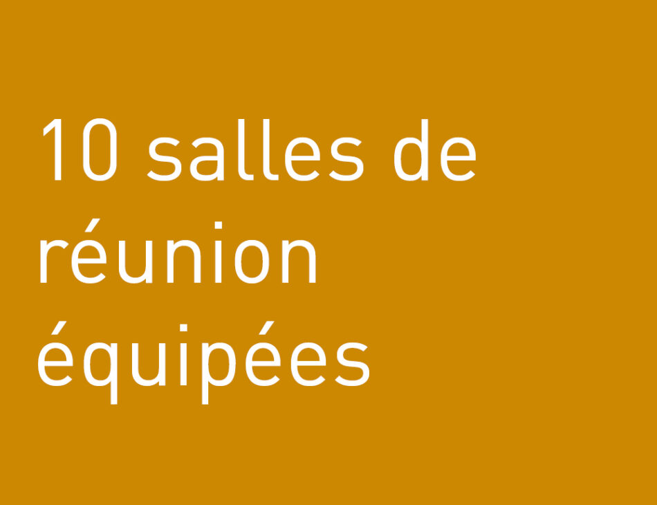 Vignette &agrave; propos des s&eacute;minaires : "10 salles de r&eacute;union &eacute;quip&eacute;es"